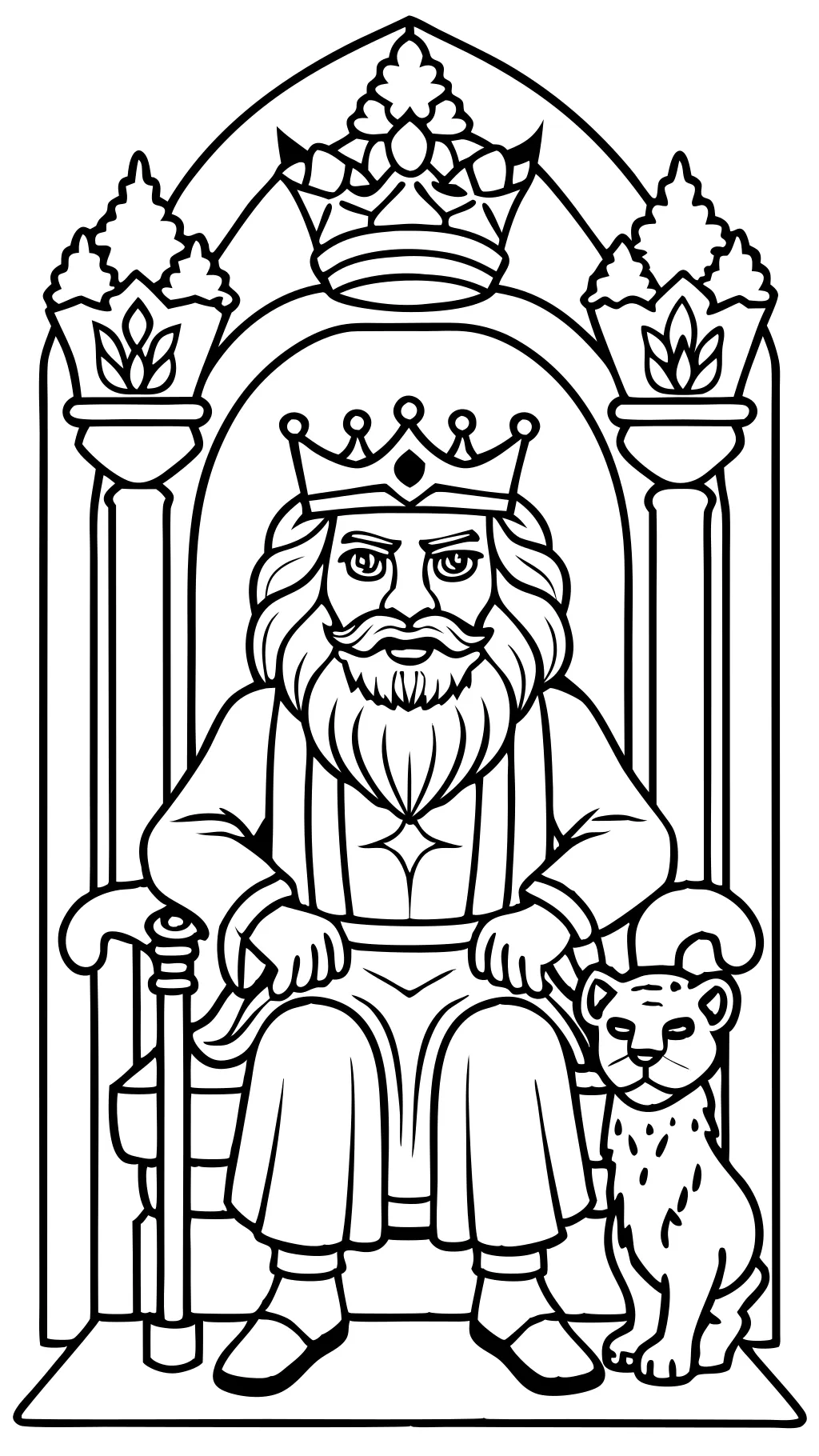 coloring page of a king